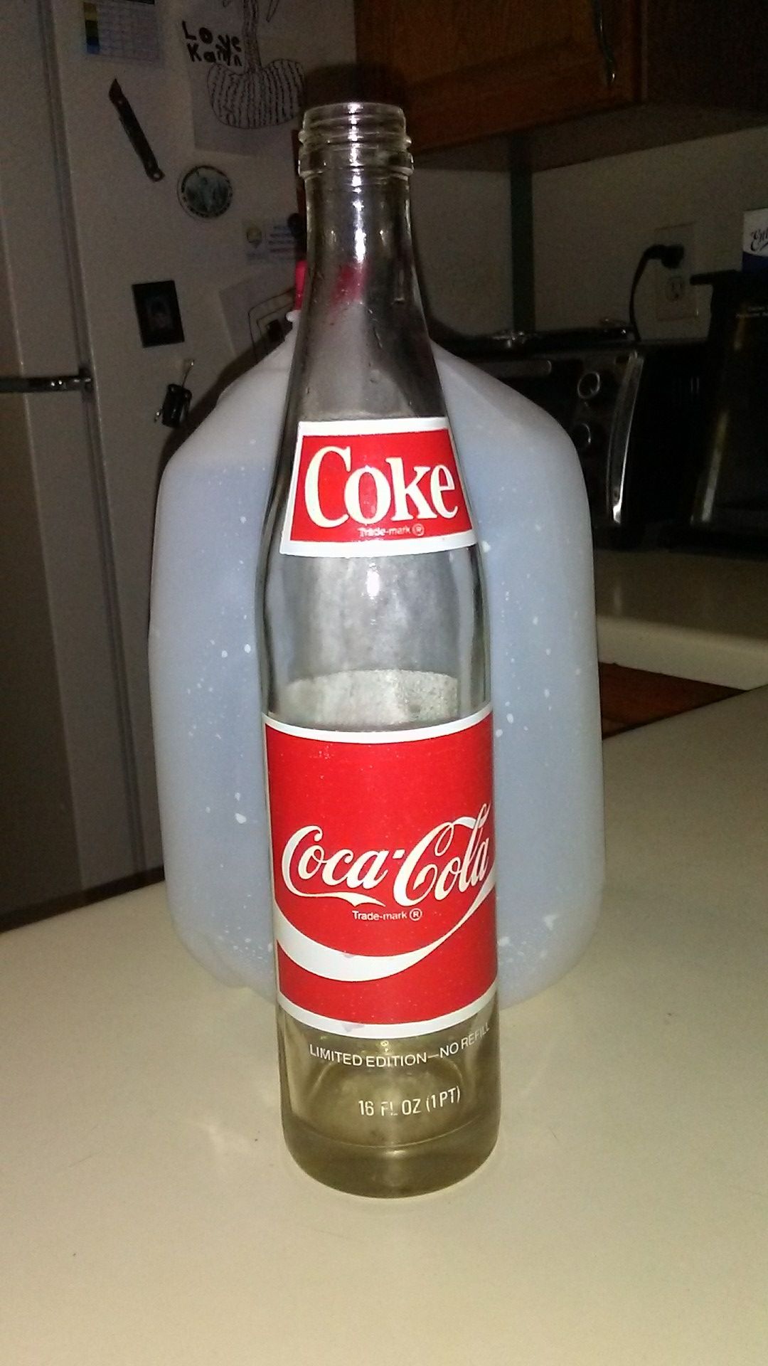 Vintage 16oz Glass Coke Bottle