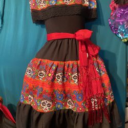 Catrina Mexican Embroidered Dress