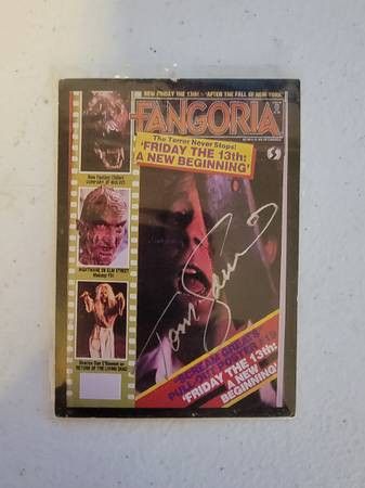 fangoria card signed by tom savini