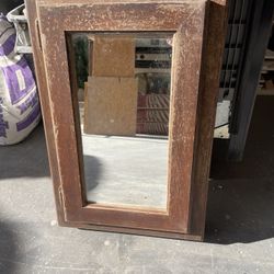 Wooden Cabinet with mirror