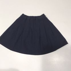 Girl’s Dark Navy Pleated Side Zipper, size 7 by Zara Kids