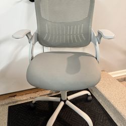 Brand New Grey Mesh Back Height Adjustable Reclining Ergonomic Office Chair w/Flip Up Armrests