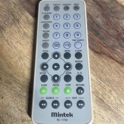 Mintek RC-1700 DVD Player Remote Control.