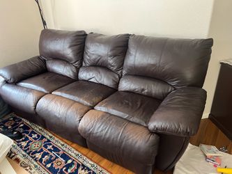 Power leather couch
