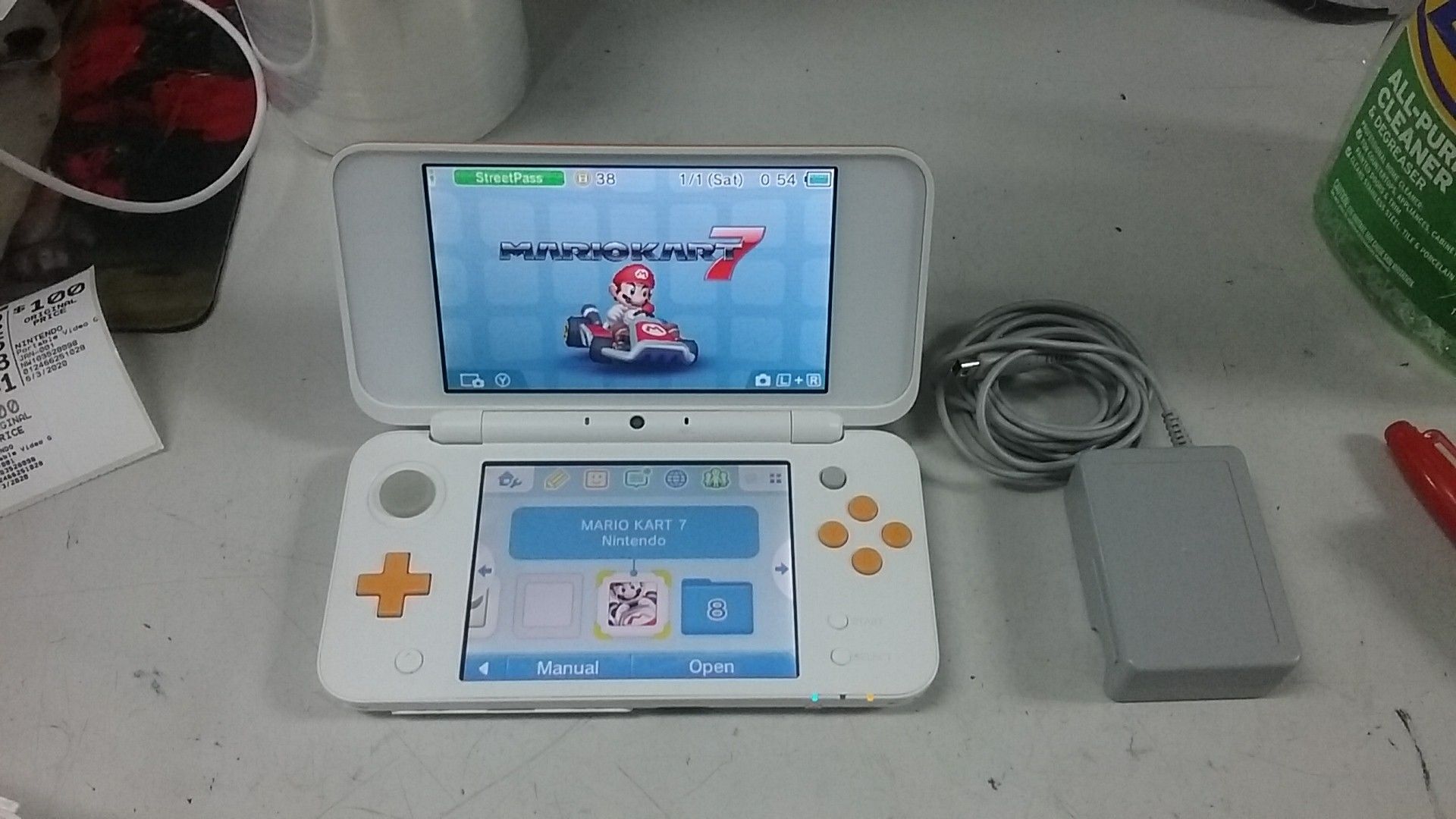 Nintendo 2DS XL with built in Mario Kart 7 game