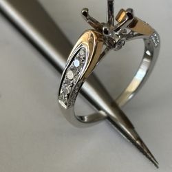 Two Tone Diamond Ring Mounting 