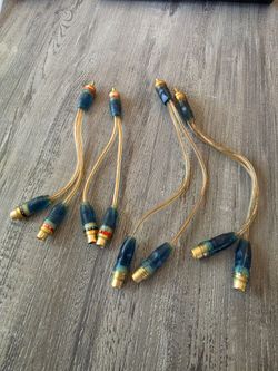 Gold-Plated RCA Y-Splitter Cables – 1 Male to 2 Female