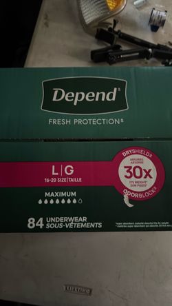 Depend Fresh Protection Underwear Large 84 Count