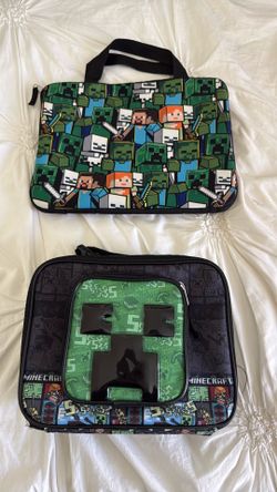 Minecraft Lunch Bag And iPad / Laptop Cover 