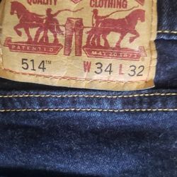 Mens 514 Levi Jeans 34x32 