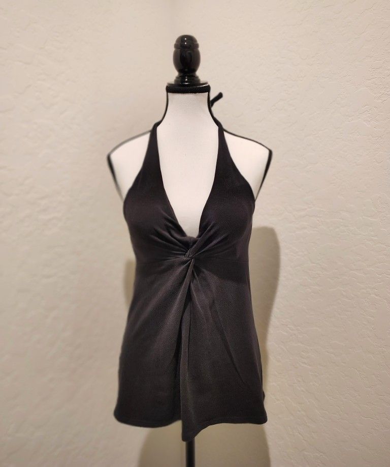 VINTAGE Victoria's Secret IPEX Halter TankTop w/Built-In Padded/Wired/PushUp Bra