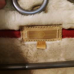 Ladies Leather Jacket Xl With Soft Collar