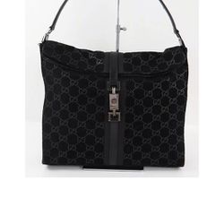 Gucci GG Monogram Black Women's Shoulder Bag