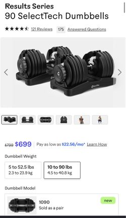 Used Bowflex dumbbells