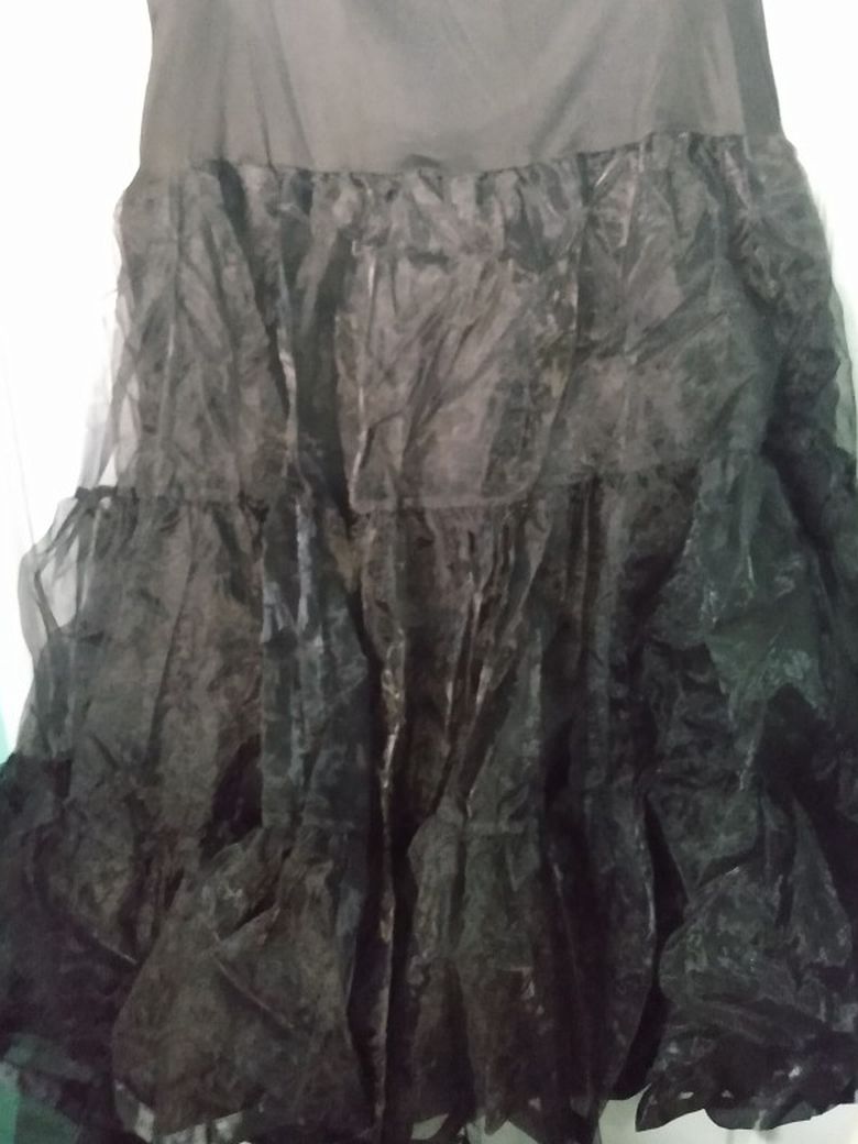 HALLOWEEN COSTUME LONG BLACK CHEER TUTÚ SKIRT