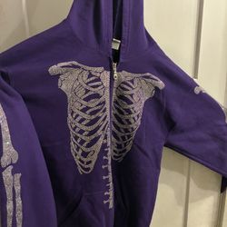 SIMPLICITY BRAND BONES PURPLE RHINESTONE 