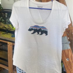 Medium White Bear Womens Patagonia T Shirt 