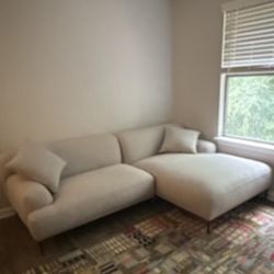 Abisko 94.5" Right Sectional - Quartz White