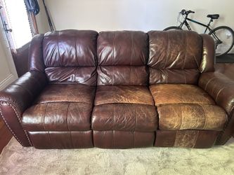 Leather Couches with Full Recliners