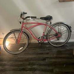 Vintage Schwinn Pink Large Cruiser Bicycle All Working 