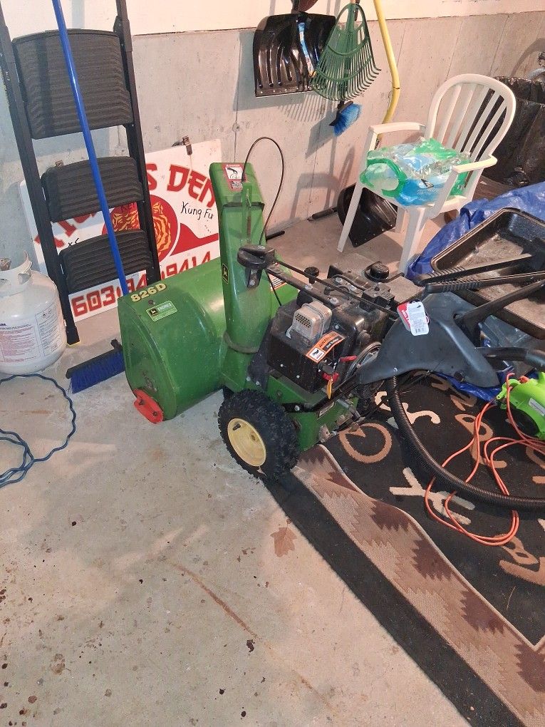 John deer 826D snow blower