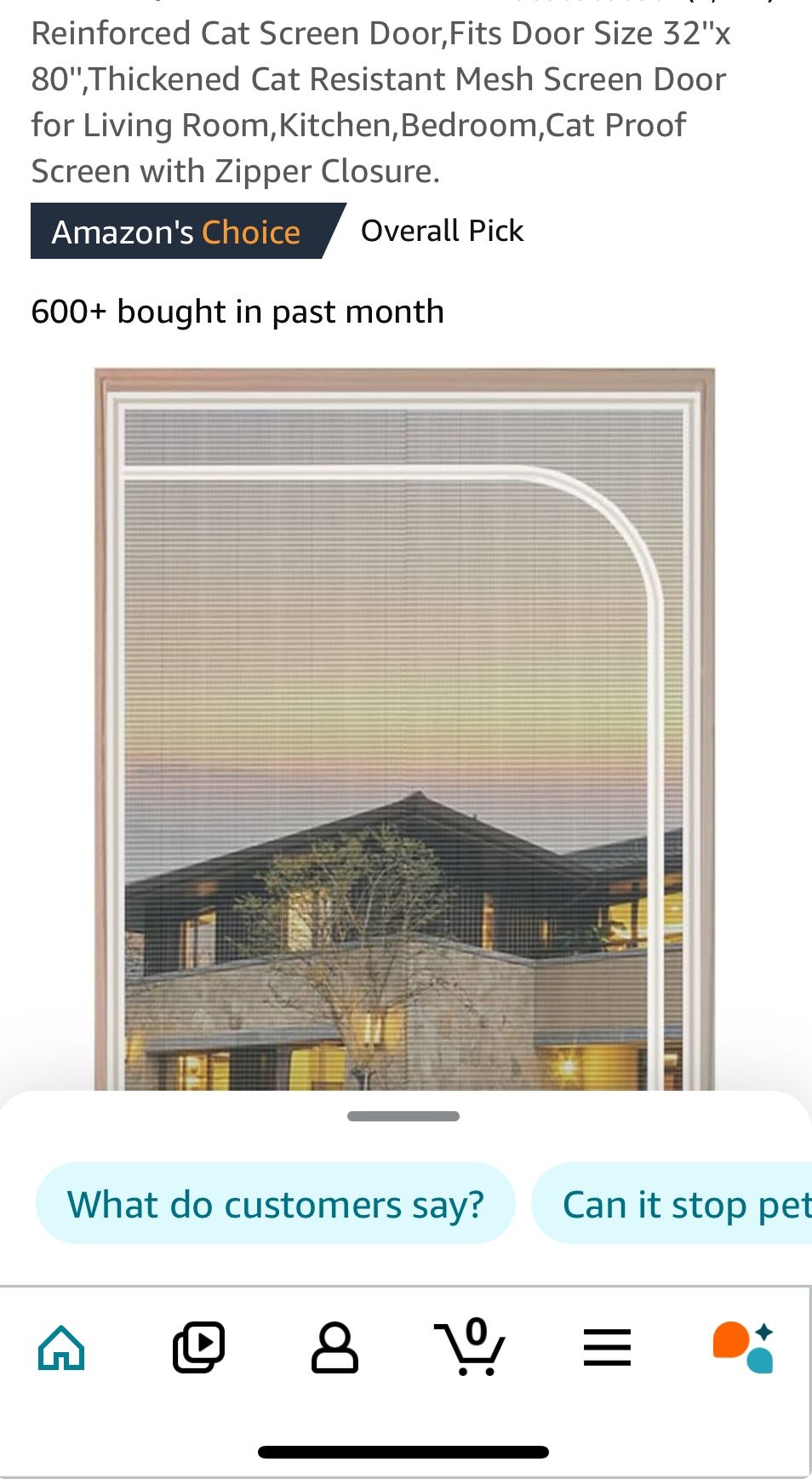 5 Reinforced Cat Screen Door