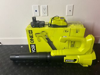 RYOBI ONE+ 18V 90 MPH 250 CFM Cordless Battery Leaf Blower/Sweeper with 2.0 Ah Battery and Charger