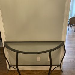 Curved Glass Console Table
