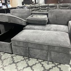 😴😴 Sleeper Sofa Sale 50% OFF 😴😴 W/ USB And Drop Down Cup Holders!  $799 ⚡️⚡️