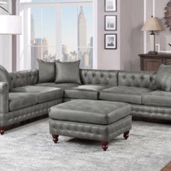 Sectional Sofa + Ottoman