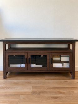 Crate & Barrel District Galvin Metal Top Sideboard Media Console