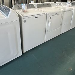 GREAT VARIETY OF TOP LOAD WASHER SET W/ELECTRIC DRYER 