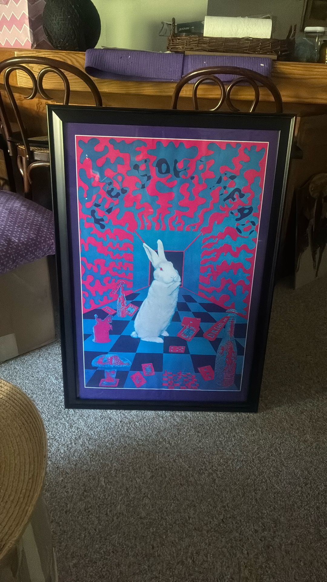 Original 1967 White Rabbit Poster