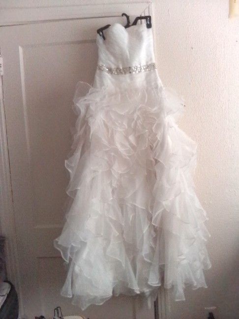 Wedding Dress With Fur Shawl & Petty Coat