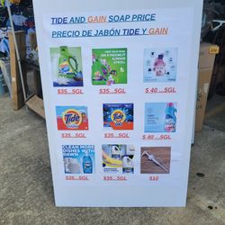 Tide and Gain 5 gallon soap for sale