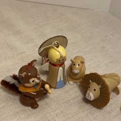 80s vintage wood ornaments Hallmark and Avon LOT angel Avon Mr Mrs Lion Lioness