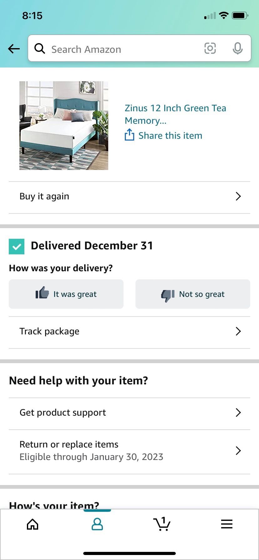 Zinus 12 Inch Green Tea Memory Foam Mattress / CertiPUR-US Certified / Bed-in-a-Box / Pressure Relieving, California King