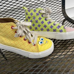 Boys Size 1 Sponge Bob High Tops