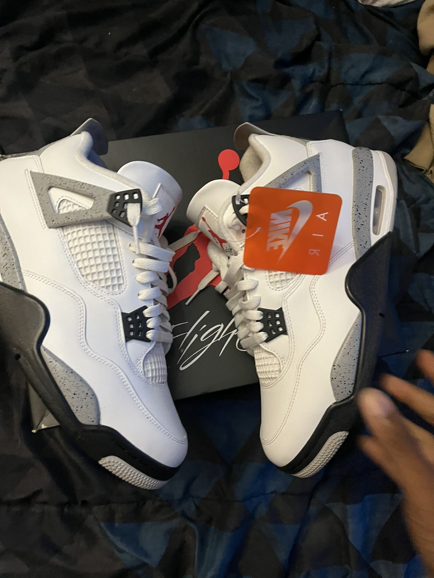Retro Air Jordan 4 White Cement Good Condition Still Had Box Looking For $140 But Is Open To Offers