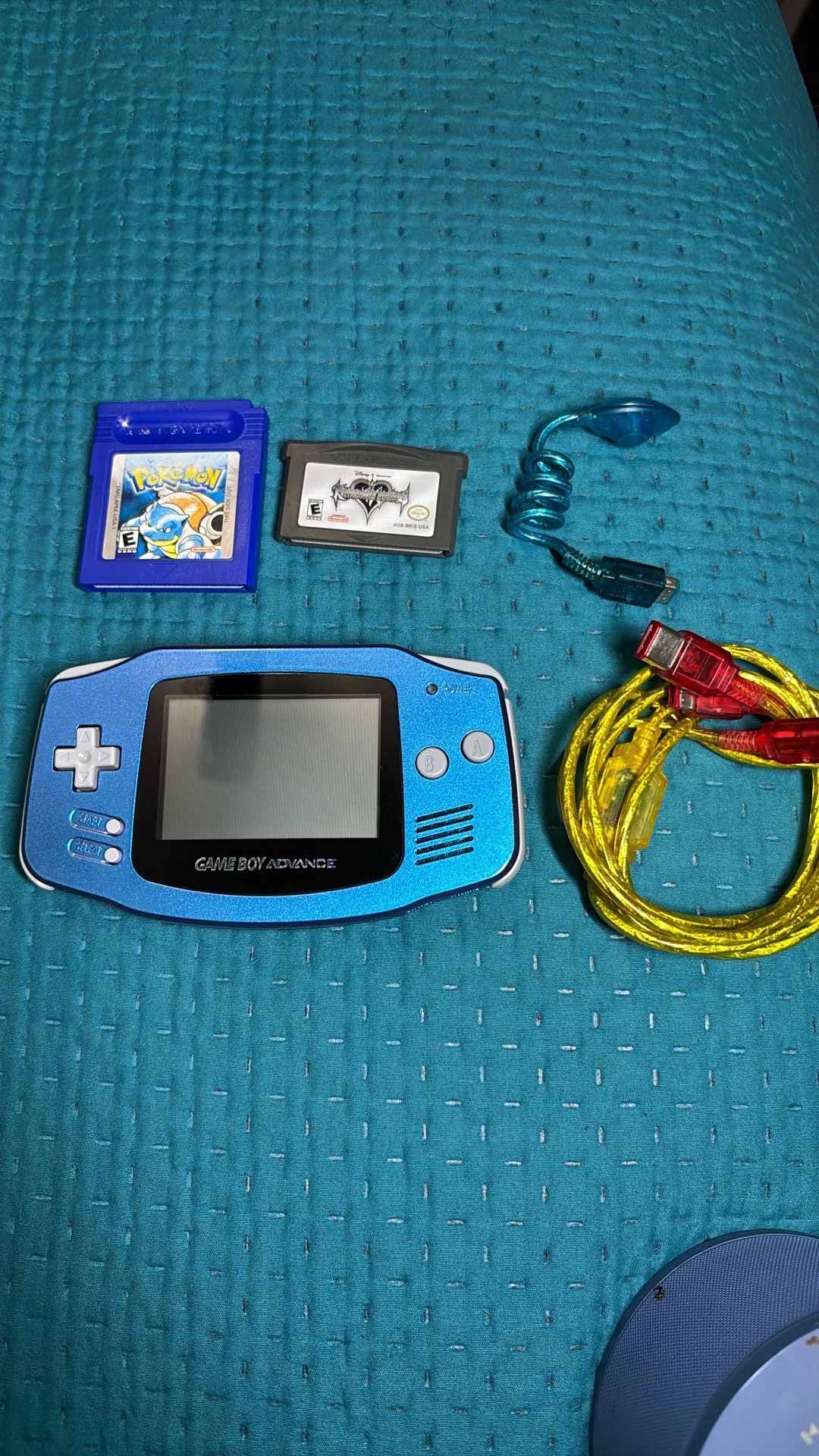 Nintendo Gameboy Advance Chameleon Blue With Accessories