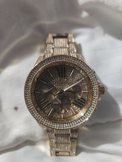 Michael Kors Oversized Lexington Pavé Gold- Tone Watch