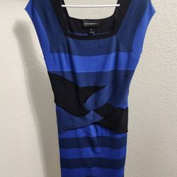 Black and blue plus size dress 