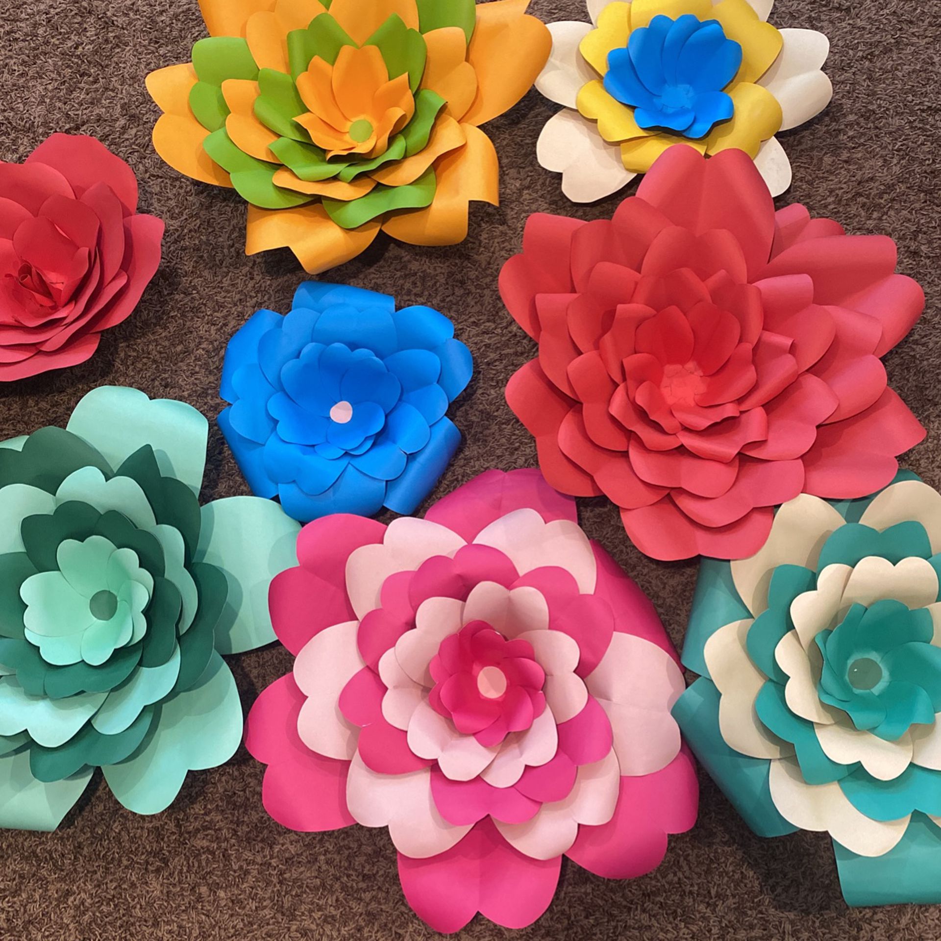 Card stock Flower Party Decorations 