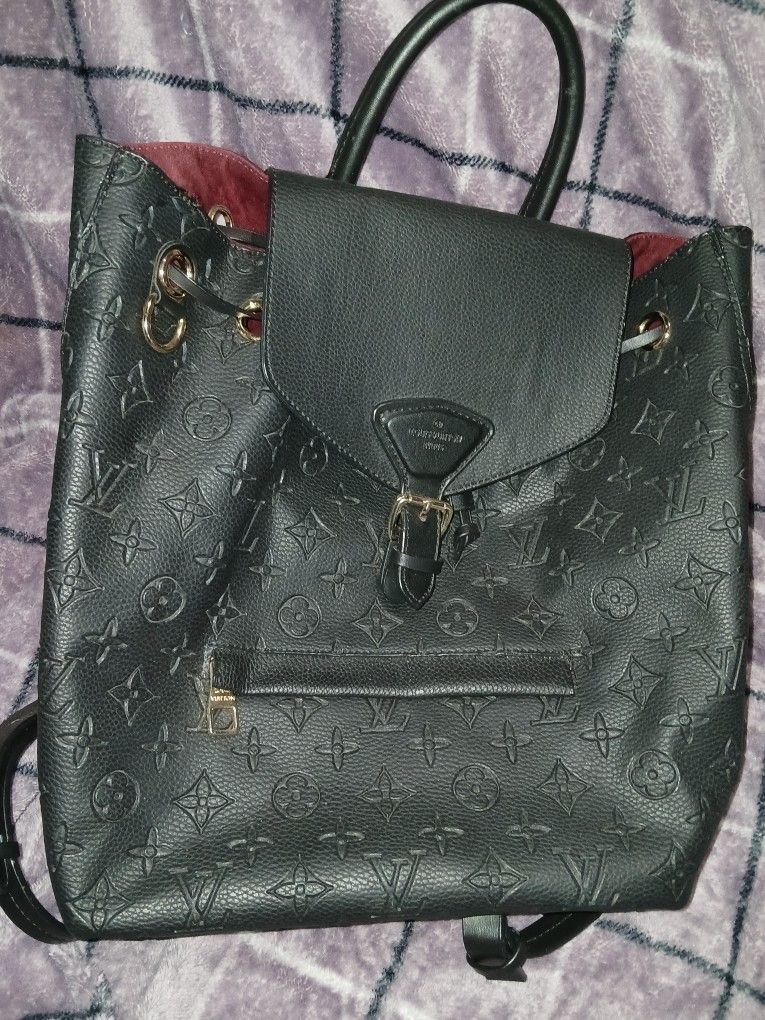 Black Monogram Backpack