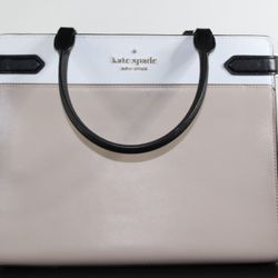 Kate Spade Staci Colorblock Large Top Zip Satchel Warm Beige Multi Shoulder Bag