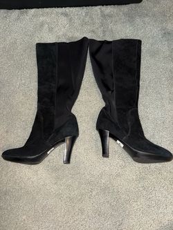 Like new Lane Bryant black knee-high boots (size 9w)