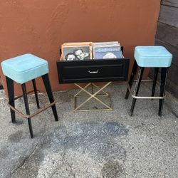 Pair of matching mid-century modern barstools