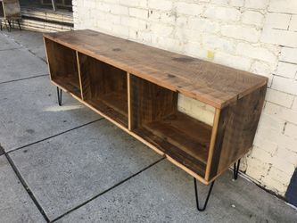 Entertainment stand made from antique wood