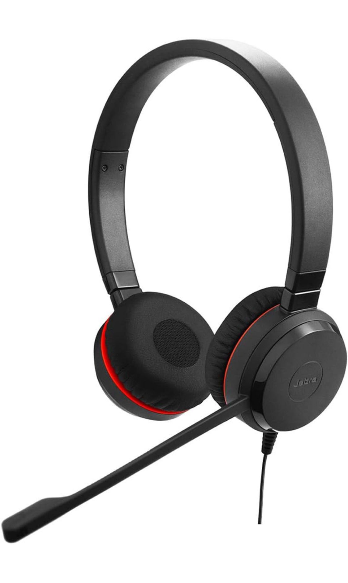 Jabra Evolve 30 II Wired Headset, Stereo, UC-Optimized – Telephone Headset with Superior Sound for Calls and Music – 3.5mm Jack/USB Connection – Pro H