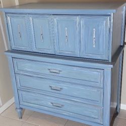 Coastal Blue Storage Cabinet / Dresser